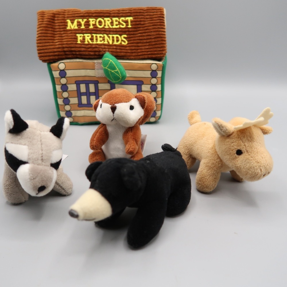 Aurora Baby My Forest Friends plush Squirrel Reindeer‎ Bear Racoon with sound